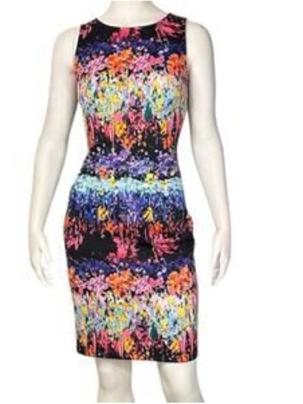 Joseph Ribkoff floral sleeveless sheath dress size 6